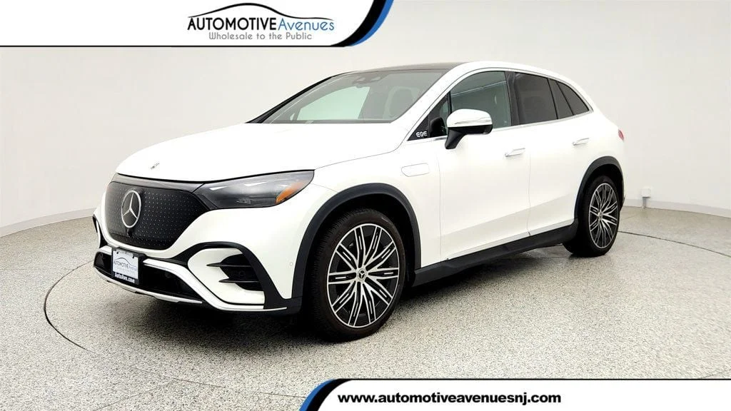 Used 2023 Polar White Mercedes-Benz EQE 350 4MATIC SUV w/ Pinnacle Package, AMG® Line & DIGITAL LIGHT image 1