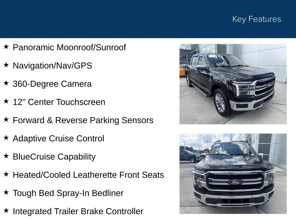 Certified Used 2025 Agate Black Metallic Ford Lariat image 32