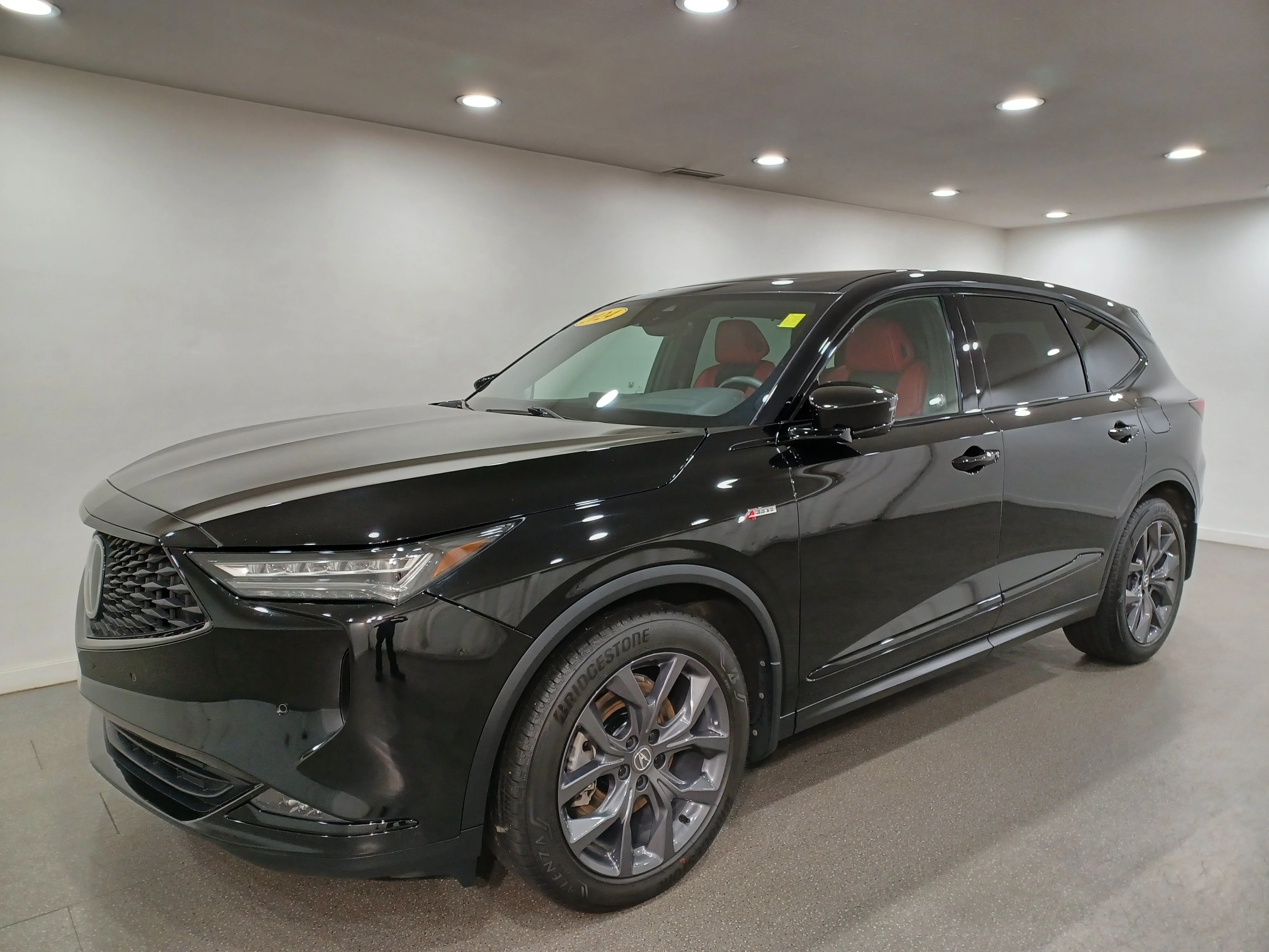 Certified Used 2024 Majestic Black Pearl Acura A-Spec SH-AWD*7 Pass | Adaptive Cruise | Remote Start | Cooled Red Leather | Pano Roof | Htd Wheel image 2