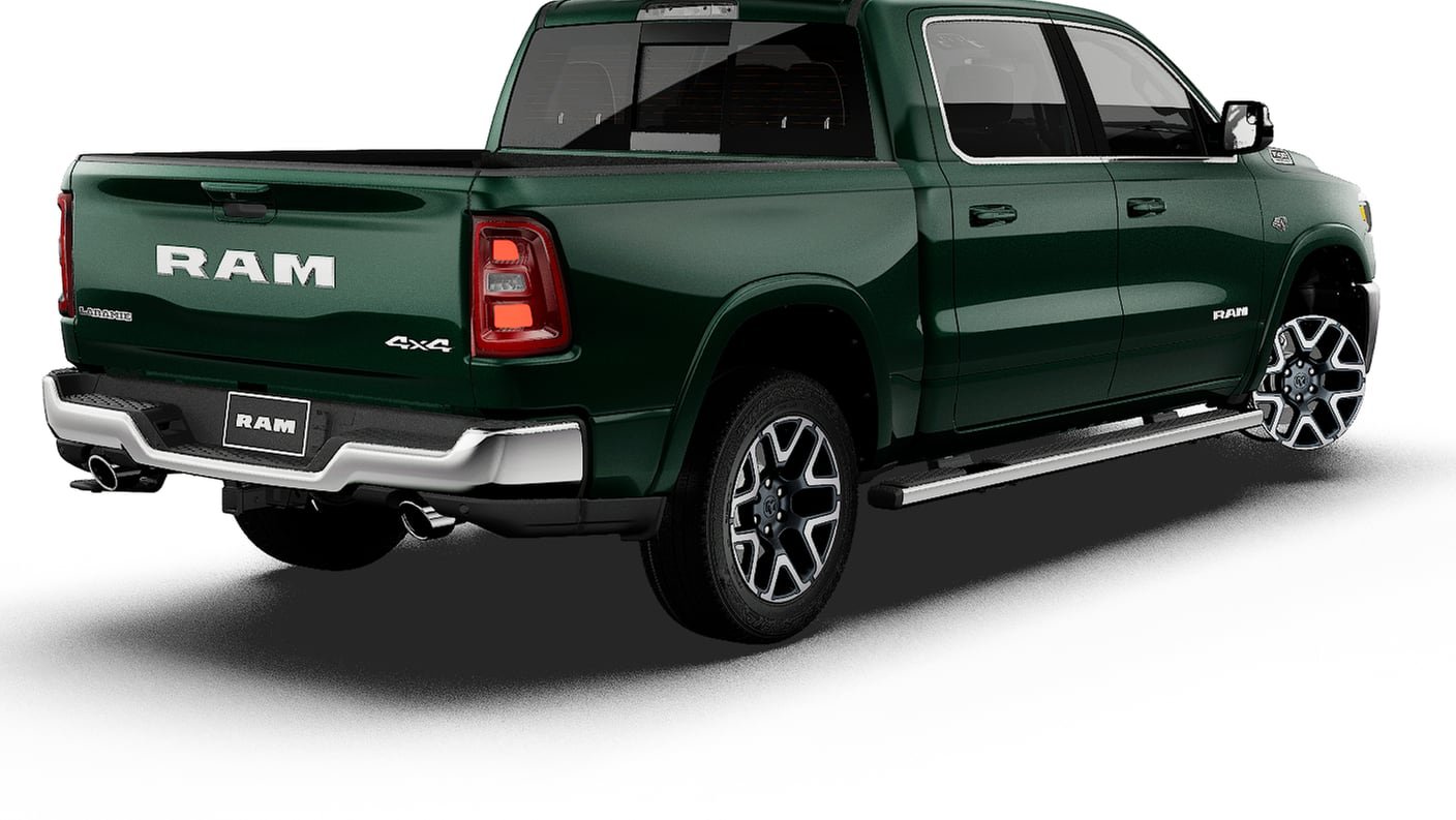 New 2027 Serrano-Green Metallic Exterior Paint RAM Laramie Crew Cab 5