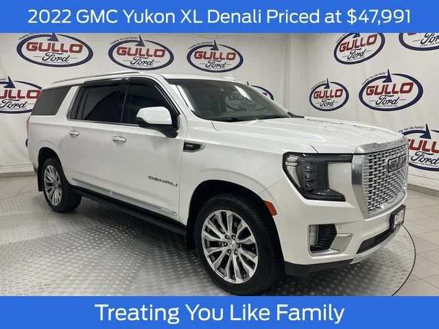 Used 2022 White Frost Tri-Coat GMC Denali image 1