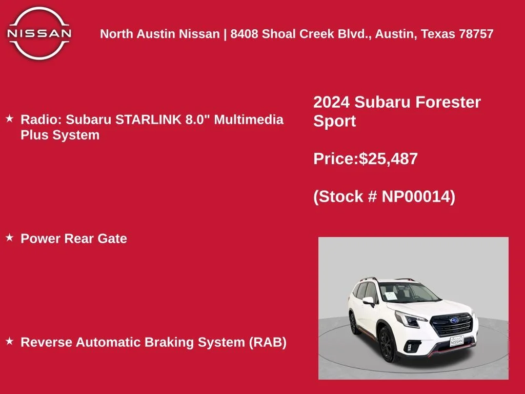 Used 2024 White Subaru Sport image 22