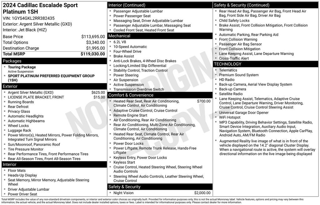 Used 2024 Silver Cadillac Sport Platinum image 30