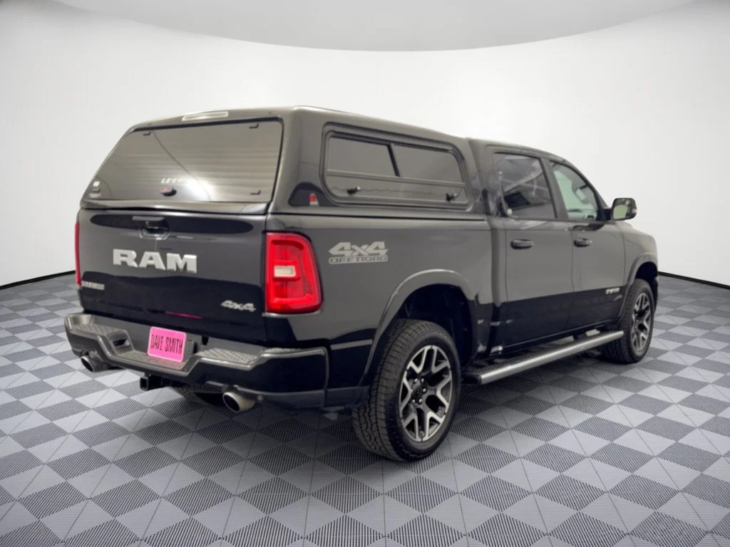 Used 2025 Diamond Black Crystal Pearlcoat Ram Laramie Crew Cab 4x4 57 Box image 9
