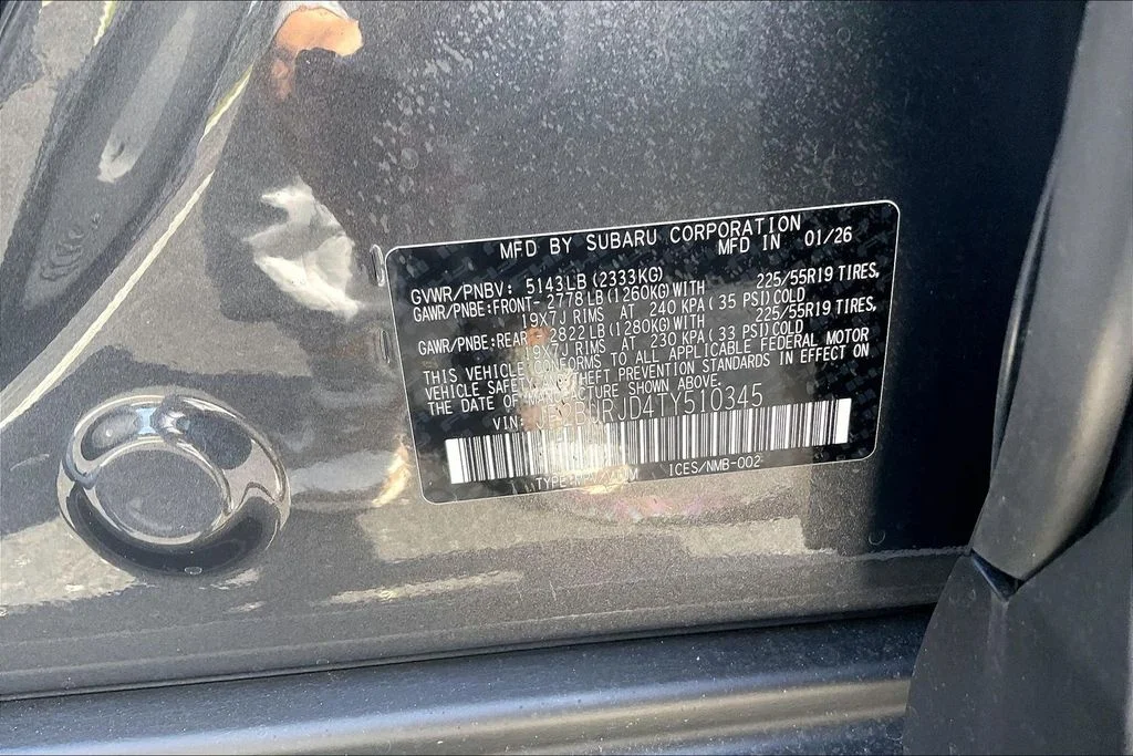 New 2026 MAGNETITE GRAY METALLIC Subaru Touring XT image 13