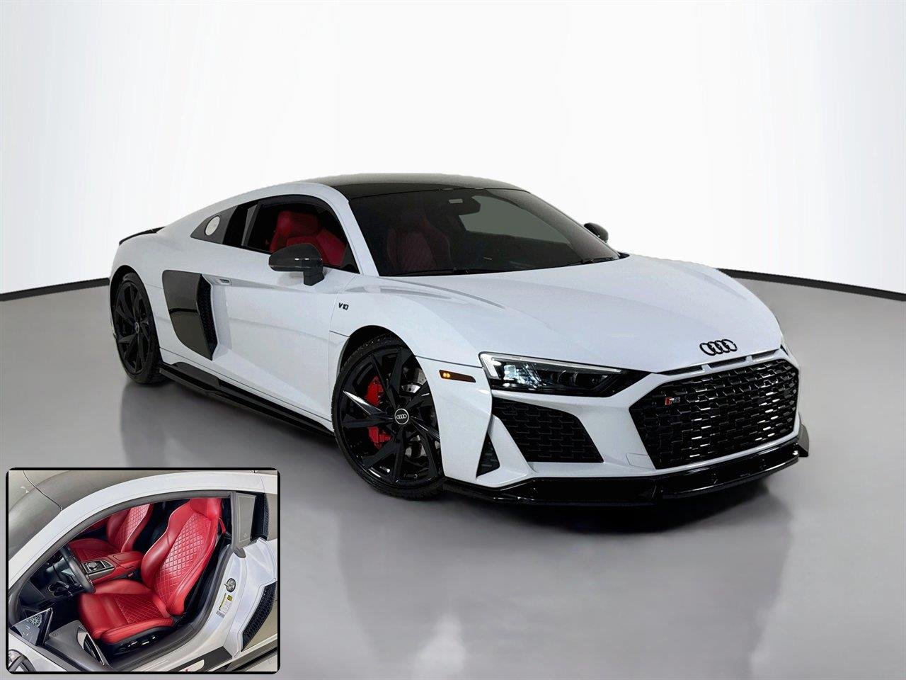 Used 2021 Suzuka Gray Metallic Audi 5.2 V10 | Carbon Ext Pkg | Diamond Stitched Int | Premium Pkg image 2