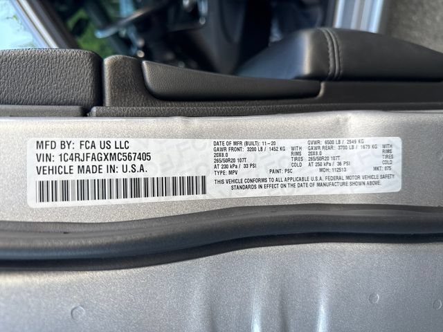 Used 2021 Billet Silver Metallic Clearcoat Jeep Laredo X image 16