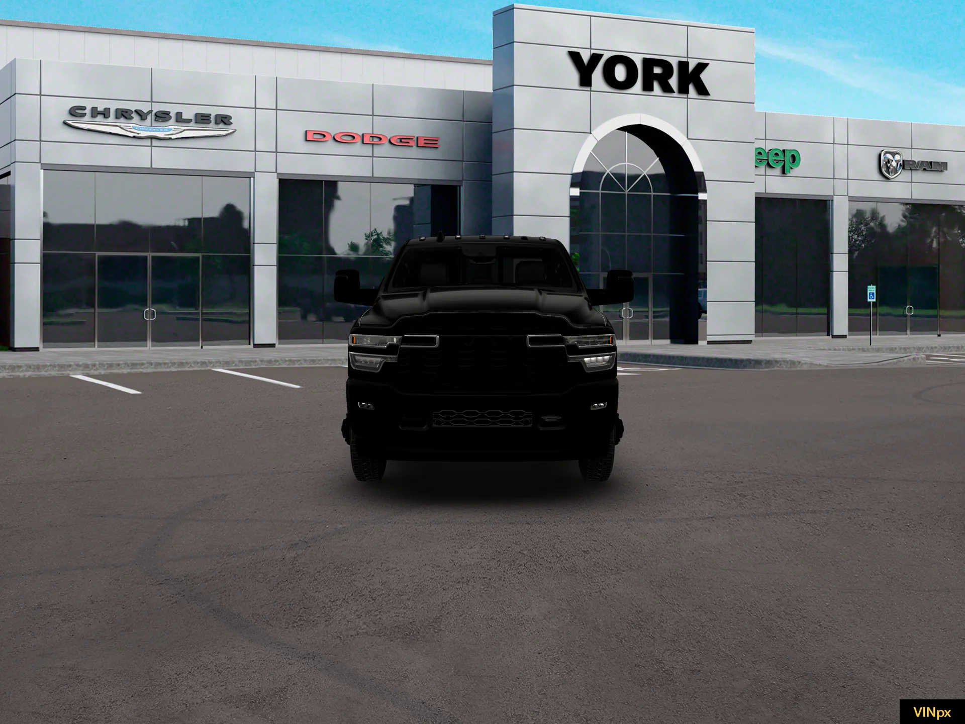New 2027 Diamond Black Crystal Pearl-Coat Exterior Paint RAM Tradesman image 12