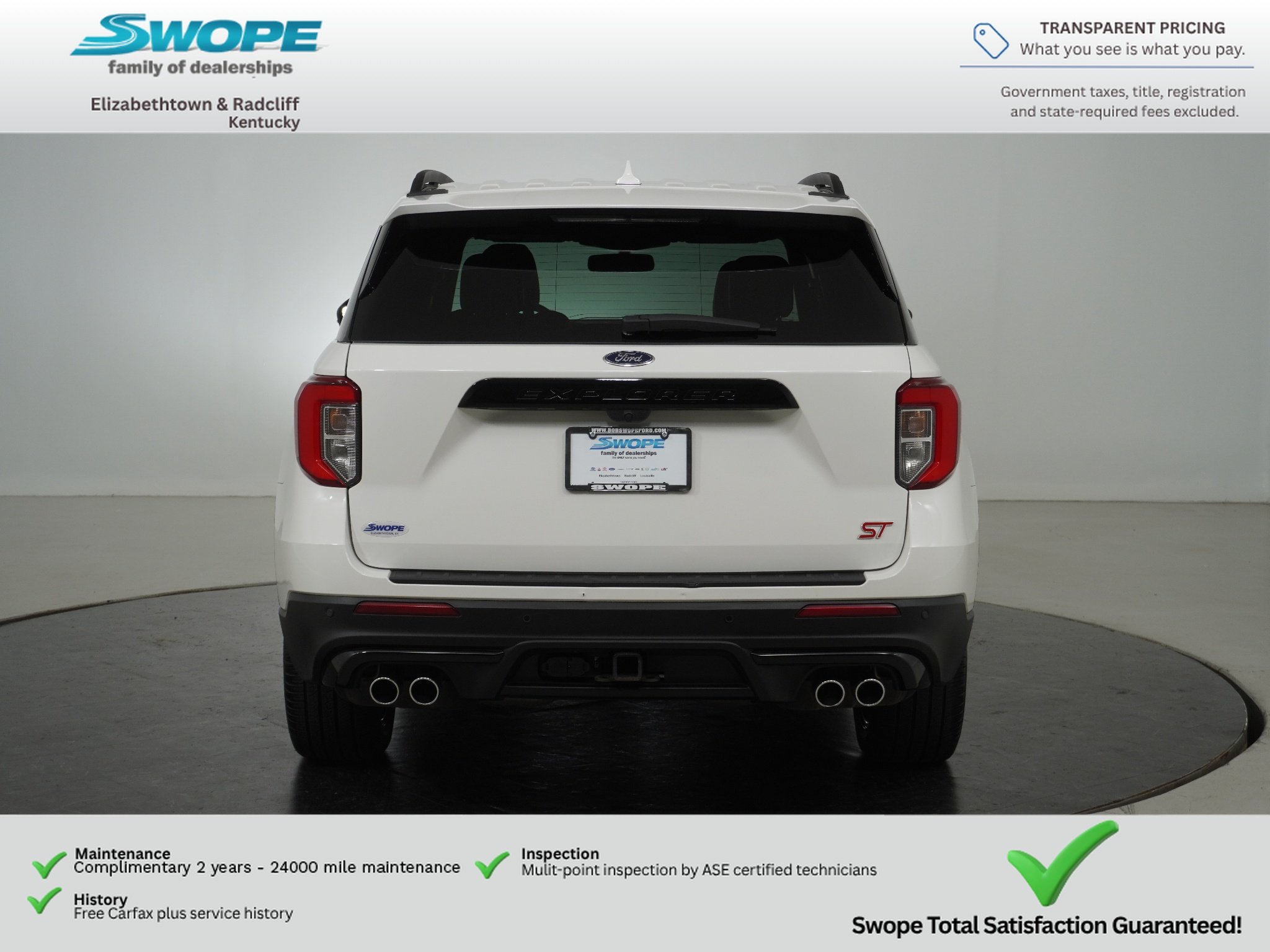 Used 2023 Star White Metallic Tri-Coat Ford ST image 4