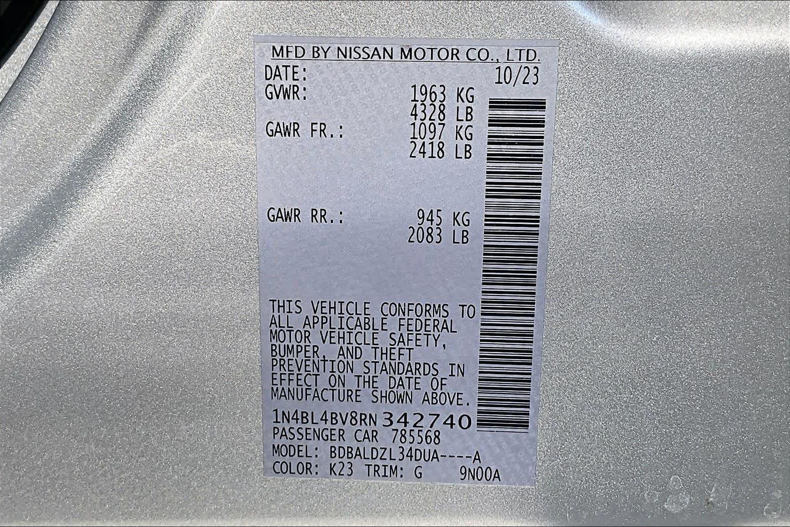 Used 2024 Brilliant Silver Metallic Nissan 2.5 S image 34