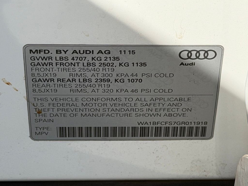 Used 2016 White Audi 2.0T Premium Plus image 25