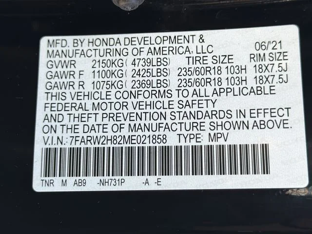 Used 2021 Black Honda EX-L image 30