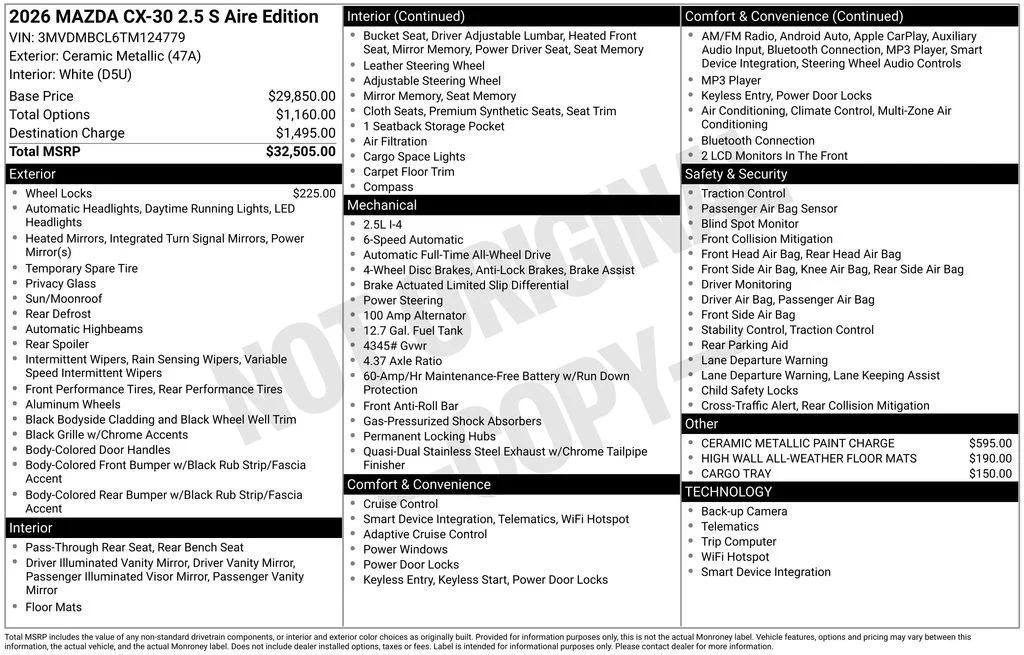 New 2026 Ceramic Metallic Mazda 2.5 S Aire Edition image 23