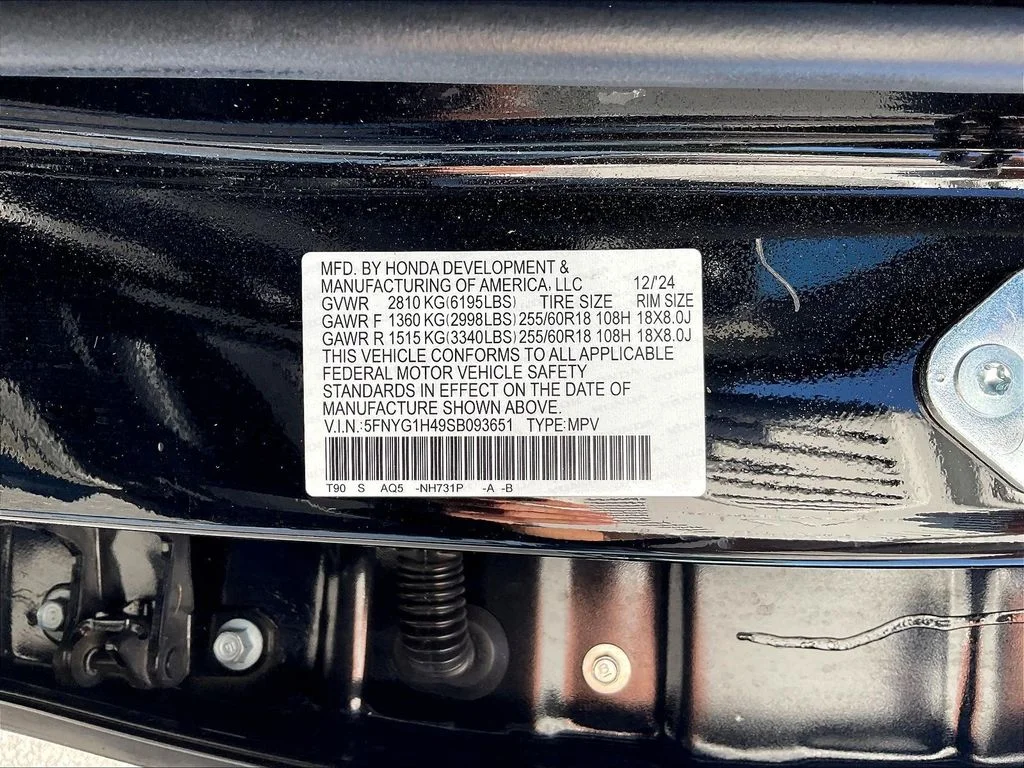 Used 2025 Crystal Black Pearl Honda EX-L image 24