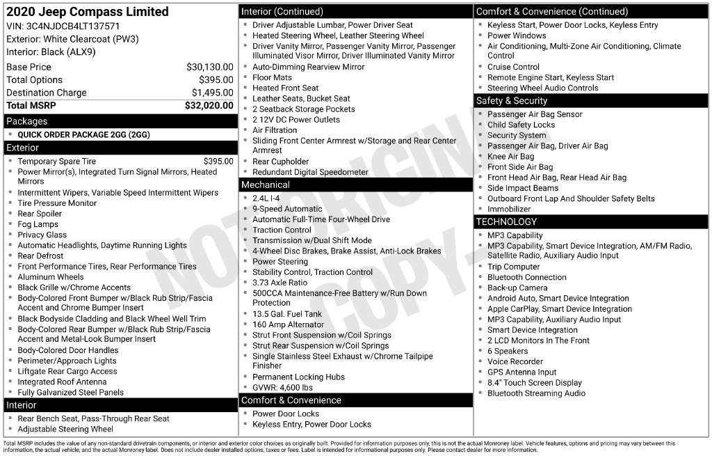 Used 2020 White Jeep Limited image 6