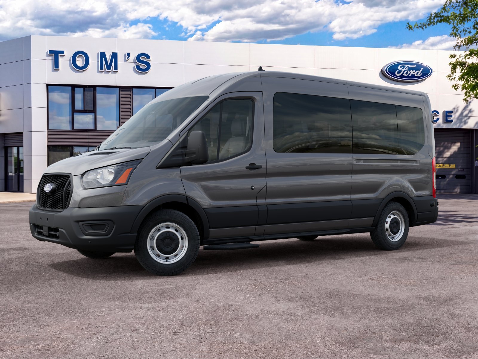 New 2027 Carbonized Gray Metallic Ford Passenger Van XL image 1