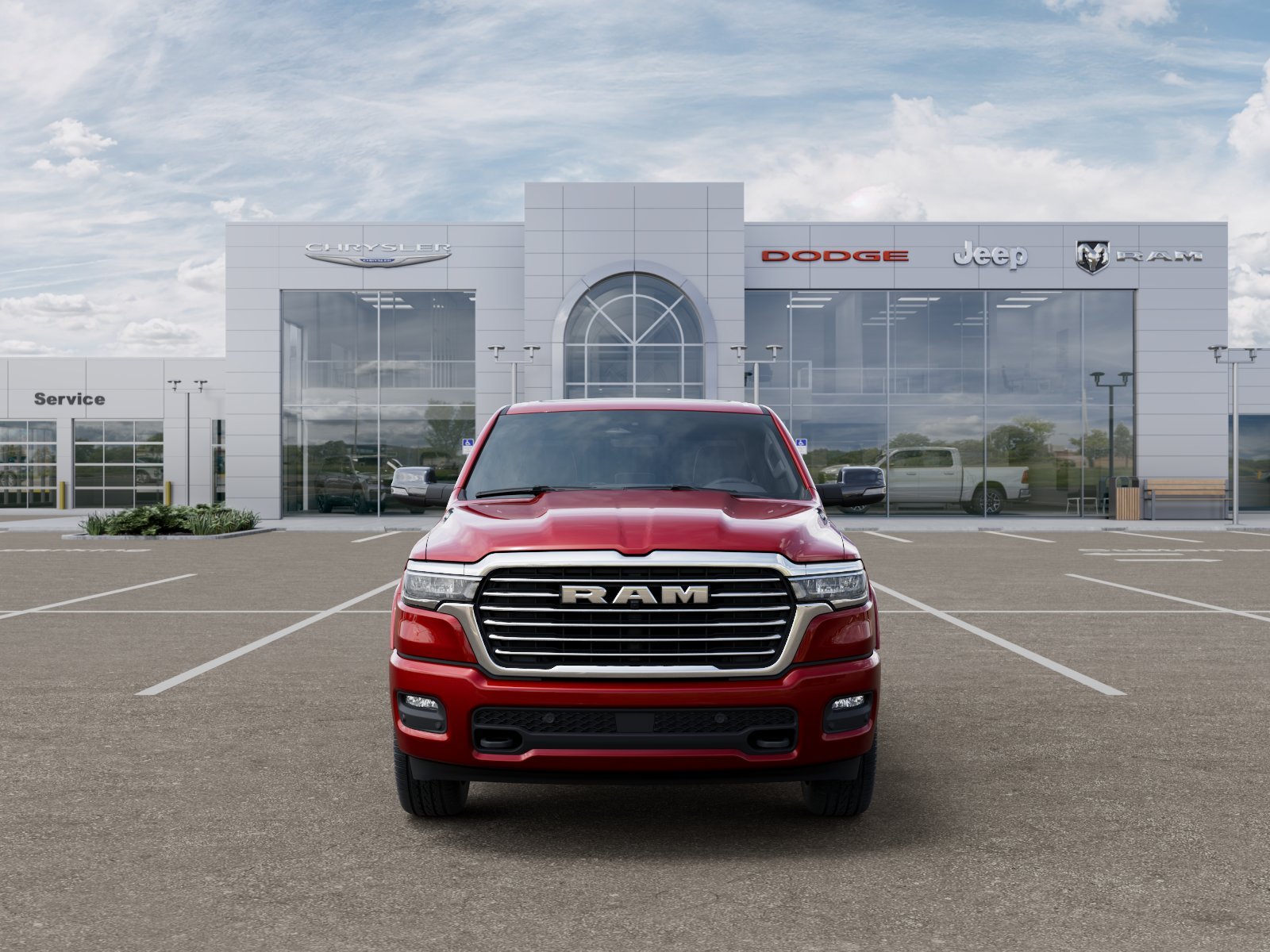 New 2026 Molten Red Pearl-Coat Exterior Paint RAM Laramie image 6