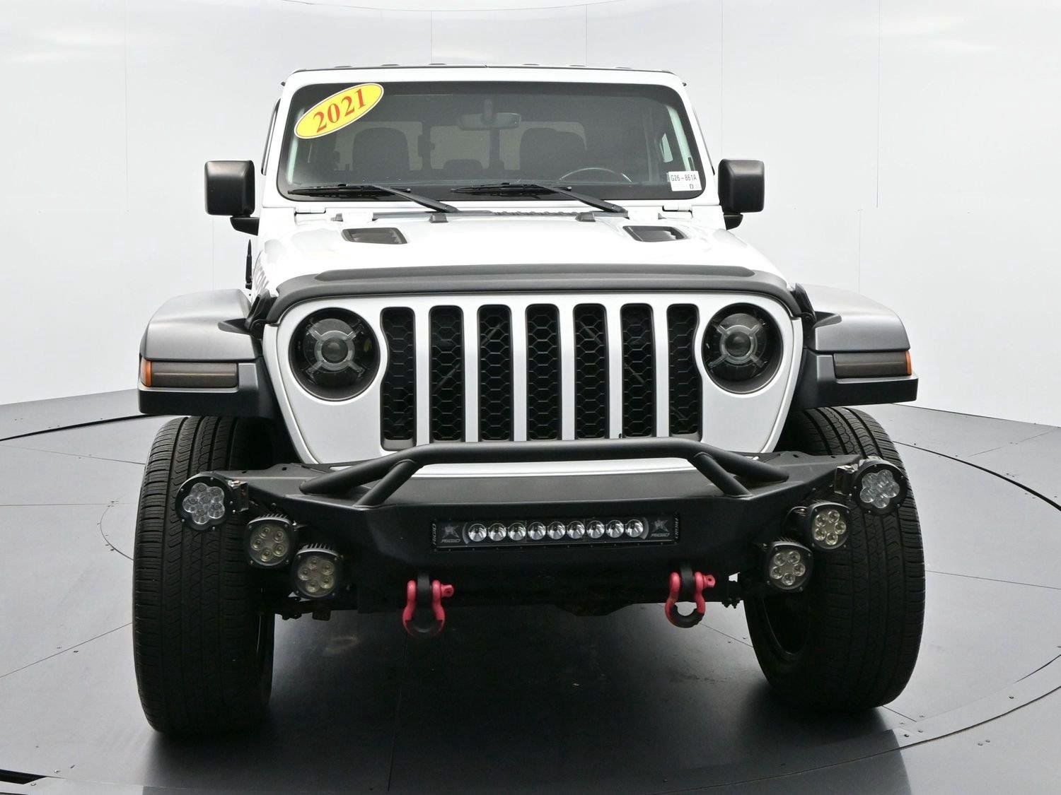 Used 2021 Bright White Clearcoat Jeep Rubicon image 2