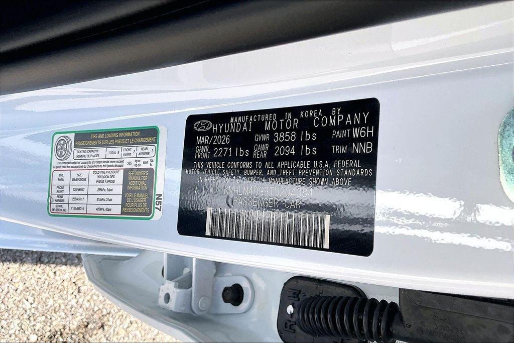 New 2026 Serenity White Pearl Hyundai SEL Sport image 15