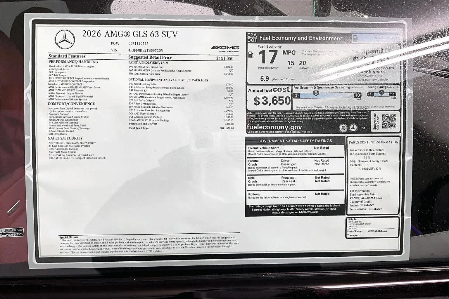 New 2026 MANUFAKTUR Signature Silicon Grey Mercedes-Benz AMG® GLS 63 image 18