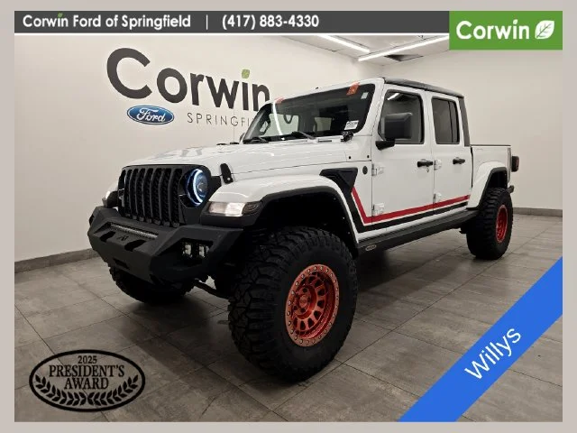 Used 2022 Bright White Clearcoat Jeep Willys image 1