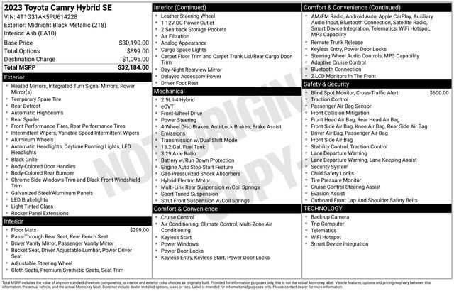 Certified Used 2023 Black Toyota SE image 35