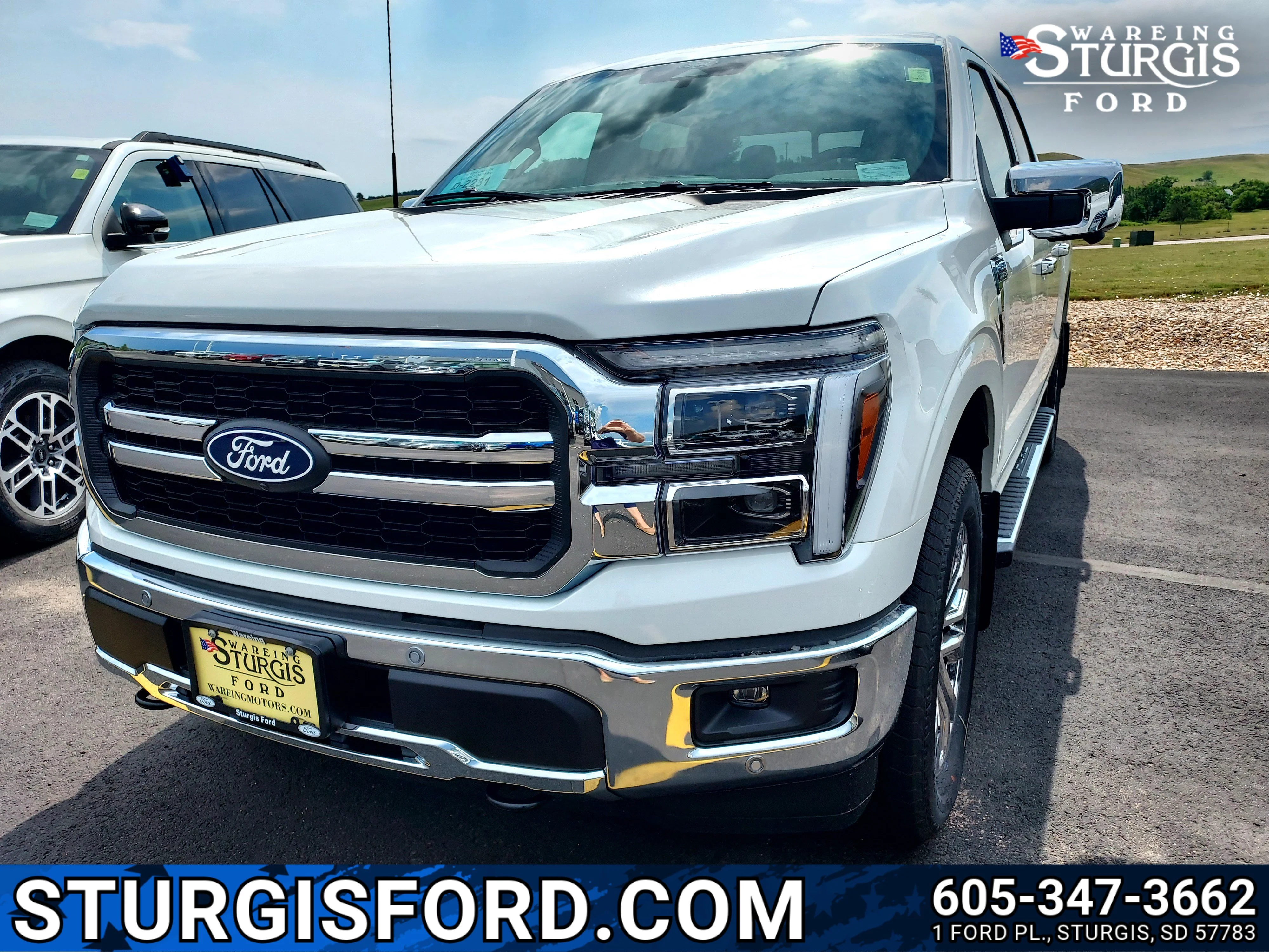 New 2026 Star White Metallic Tri-Coat Ford LARIAT image 1