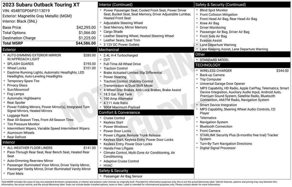 Used 2023 Gray Subaru Touring XT image 2
