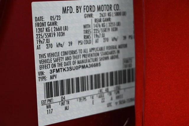 Certified Used 2023 Rapid Red Metallic Tinted Clearcoat Ford Premium image 32