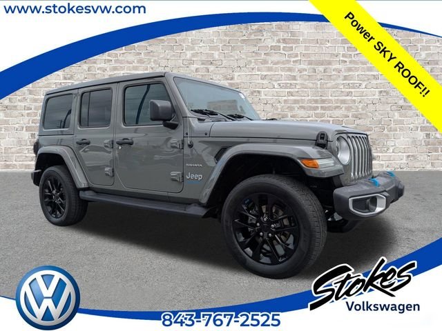 Used 2023 Gray Jeep Sahara 4xe image 1