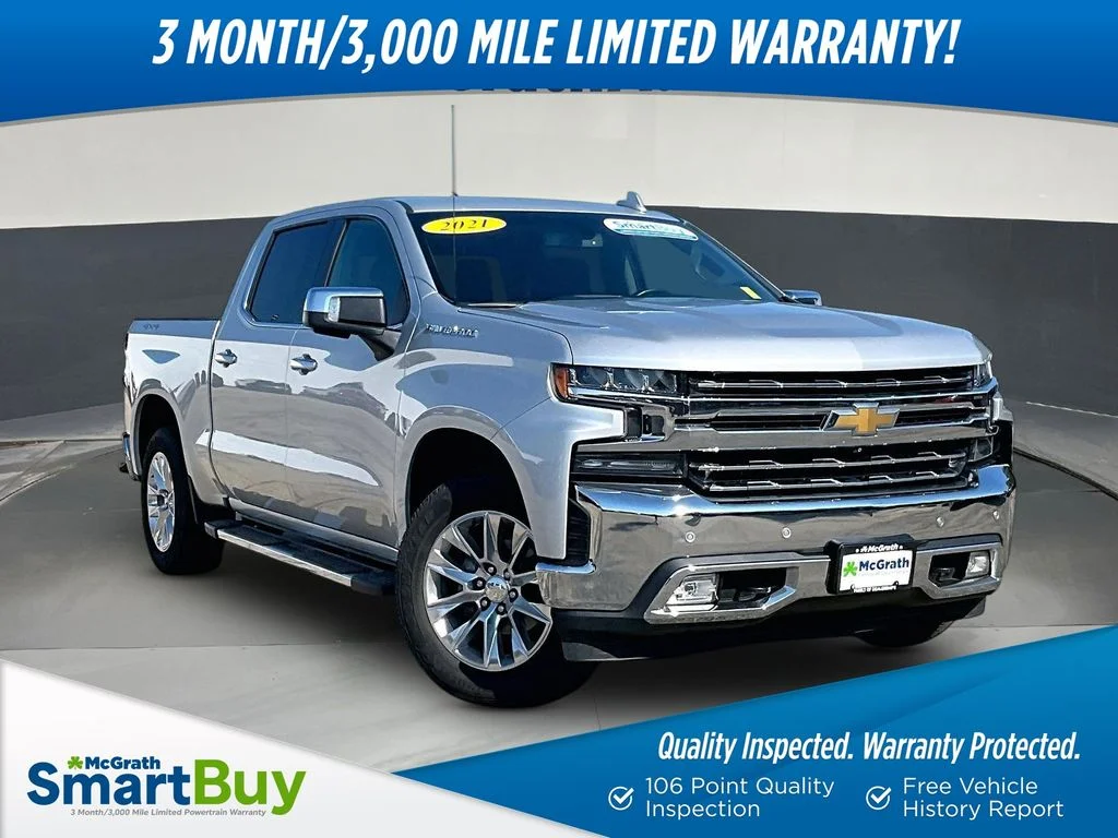 Certified Used 2021 Silver Chevrolet LTZ image 1
