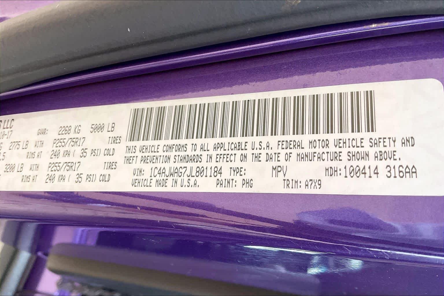 Used 2018 Xtreme Purple Pearlcoat Jeep Sport S image 32
