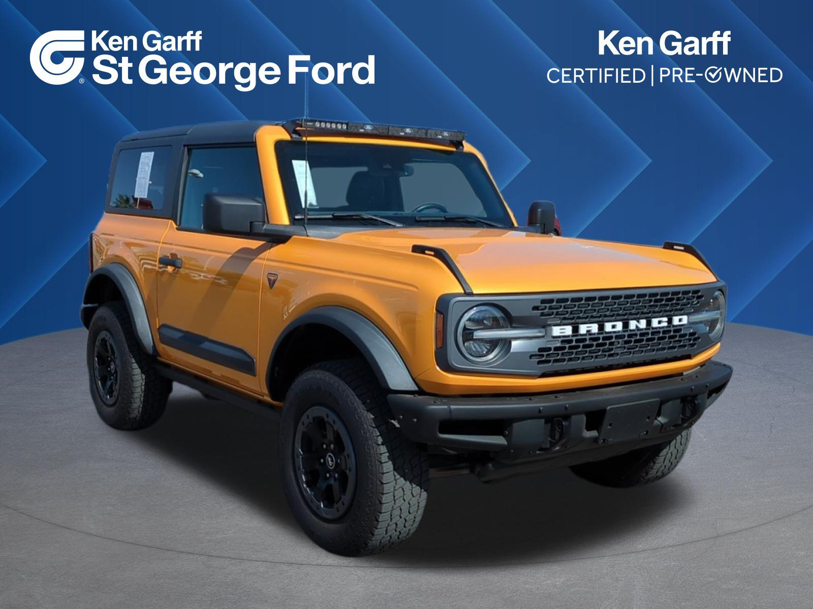 Used 2021 Orange Metallic Ford Badlands image 1