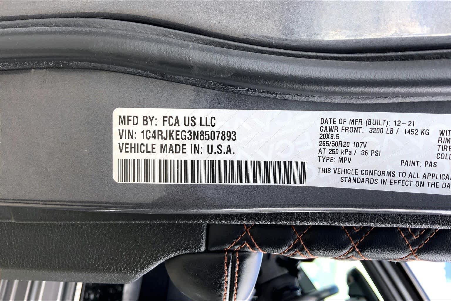 Used 2022 Baltic Gray Metallic Clearcoat Jeep Summit image 36