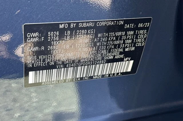 Certified Used 2024 Blue Subaru Touring XT image 36