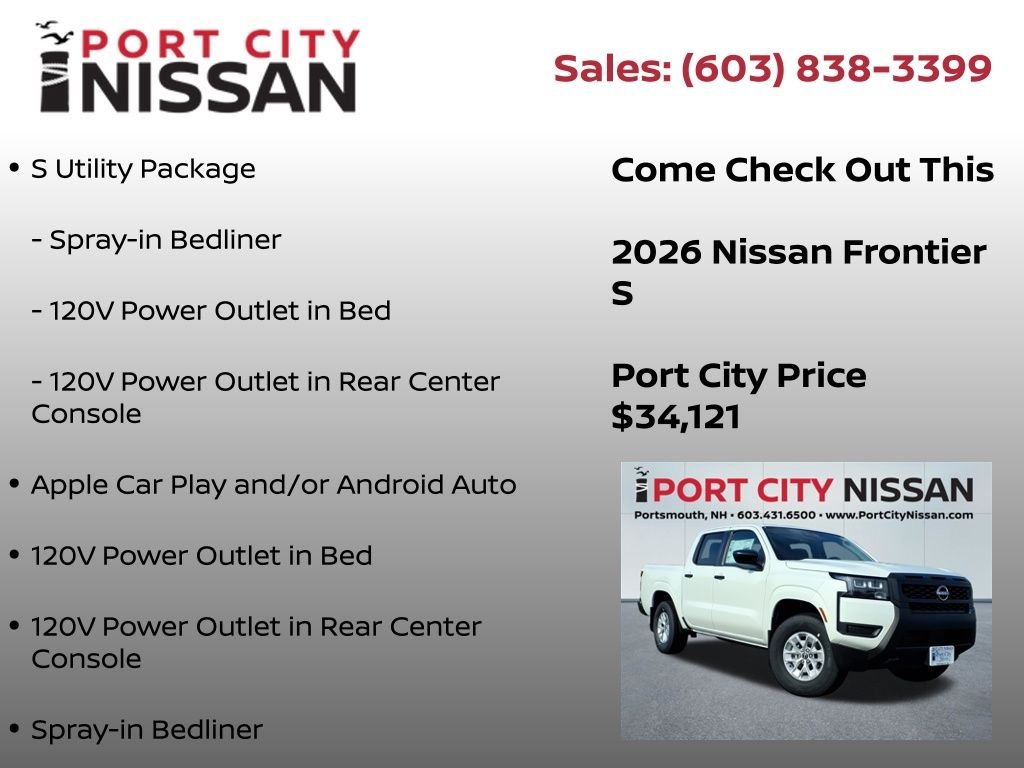 New 2026 Glacier White Nissan Crew Cab S image 9