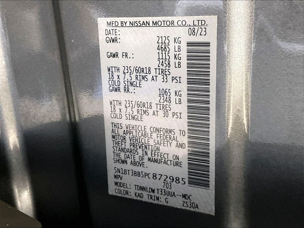 Certified Used 2023 Gray Nissan SV image 35
