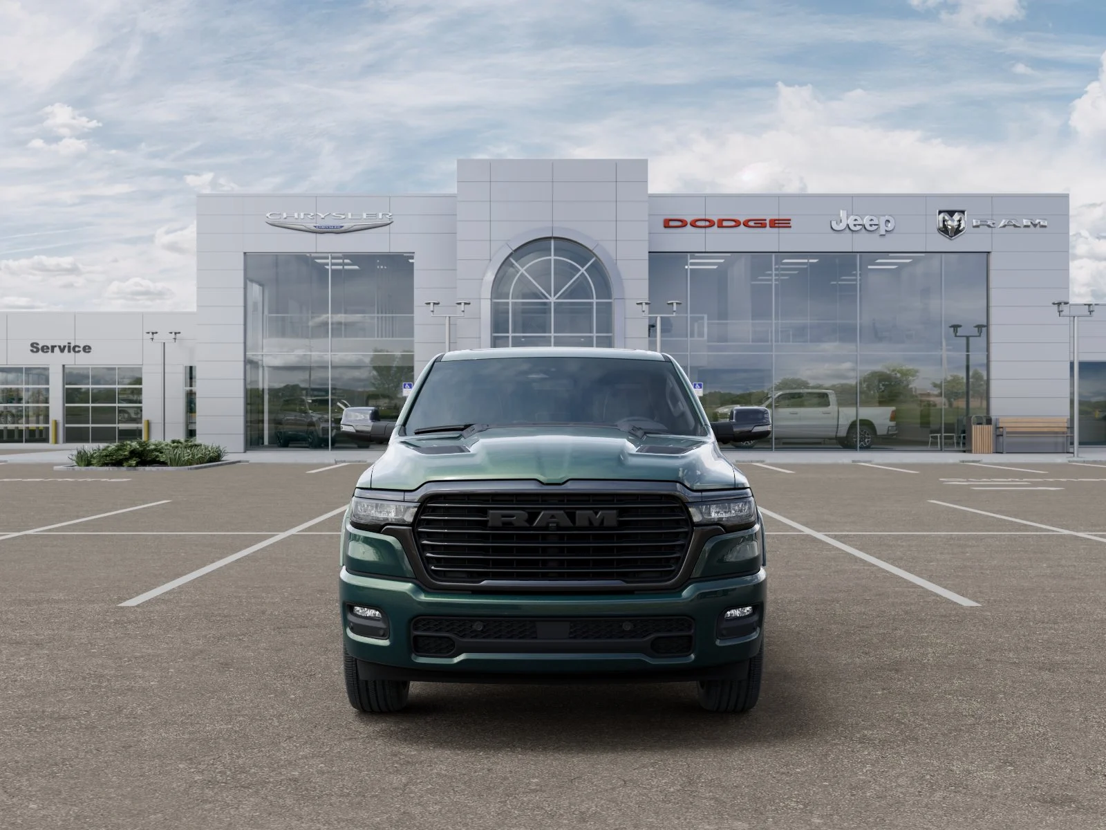 New 2026 Serrano-Green Metallic Exterior Paint RAM Laramie image 6
