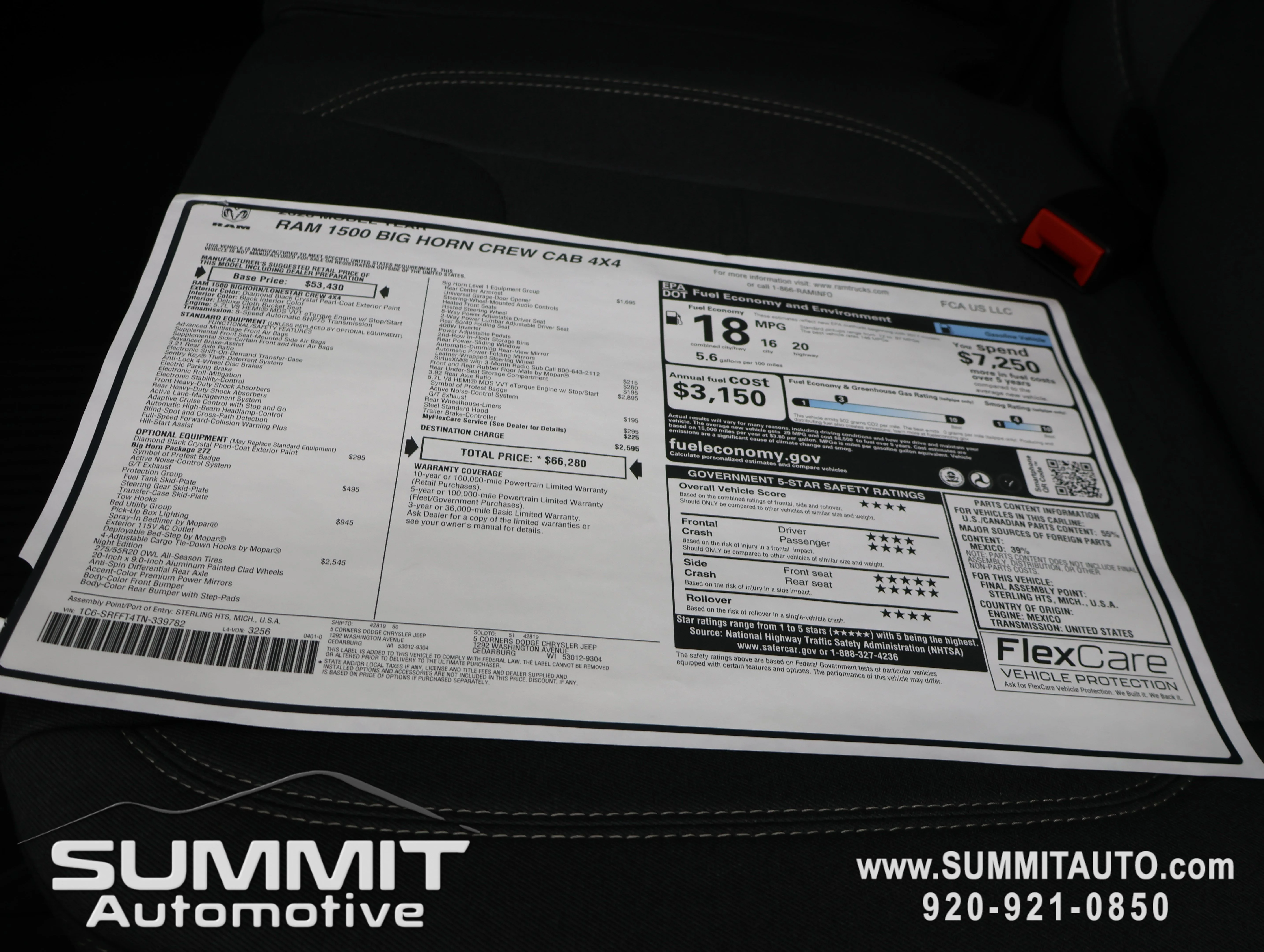 New 2026 Diamond Black Crystal Pearl-Coat Exterior Paint RAM Big Horn/Lone Star image 44