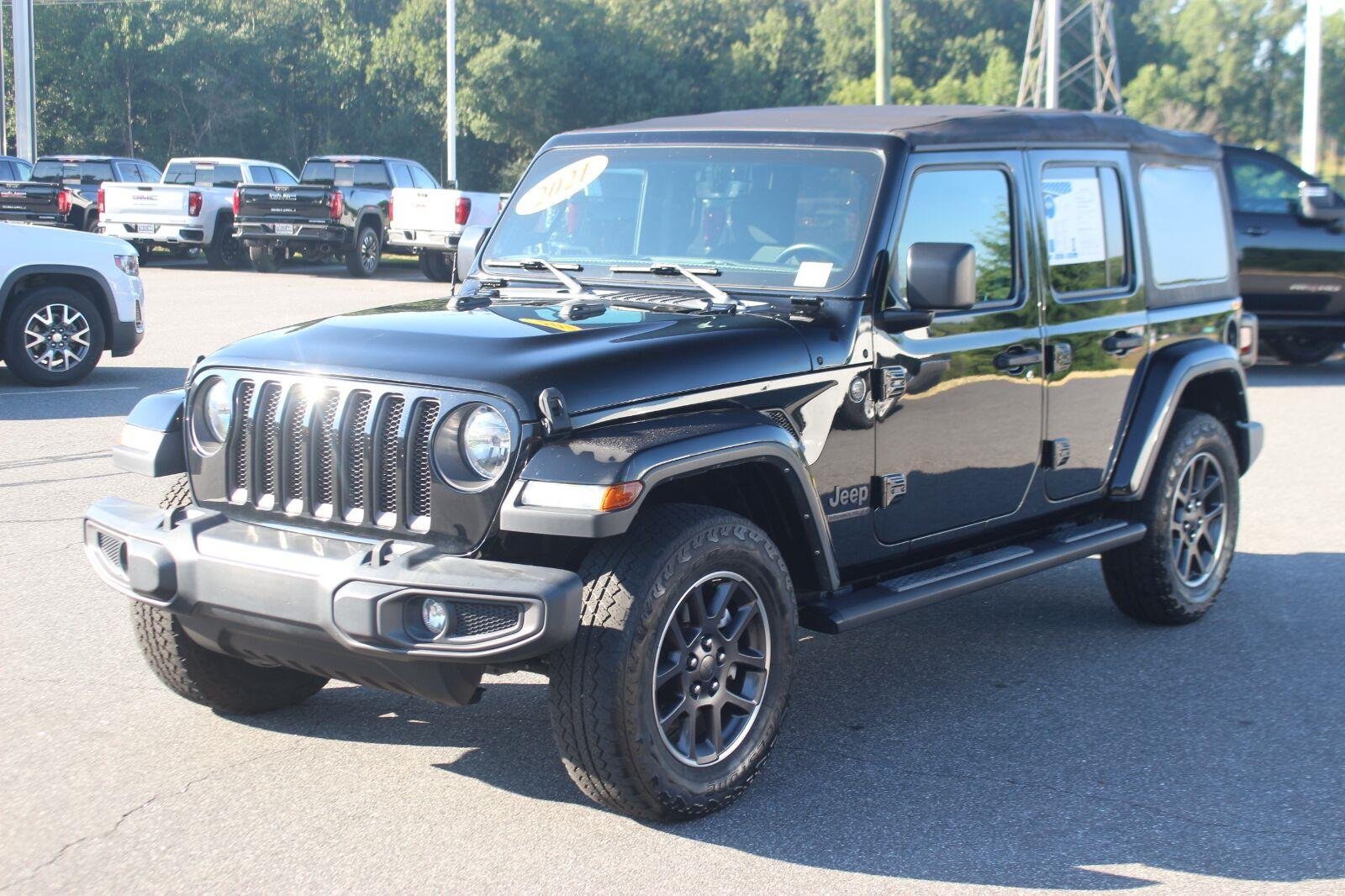 Used 2021 Black Jeep Unlimited 80th Anniversary image 3