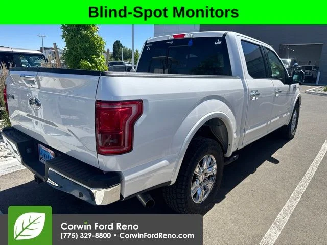 Used 2015 White Platinum Clearcoat Metallic Ford Lariat image 4