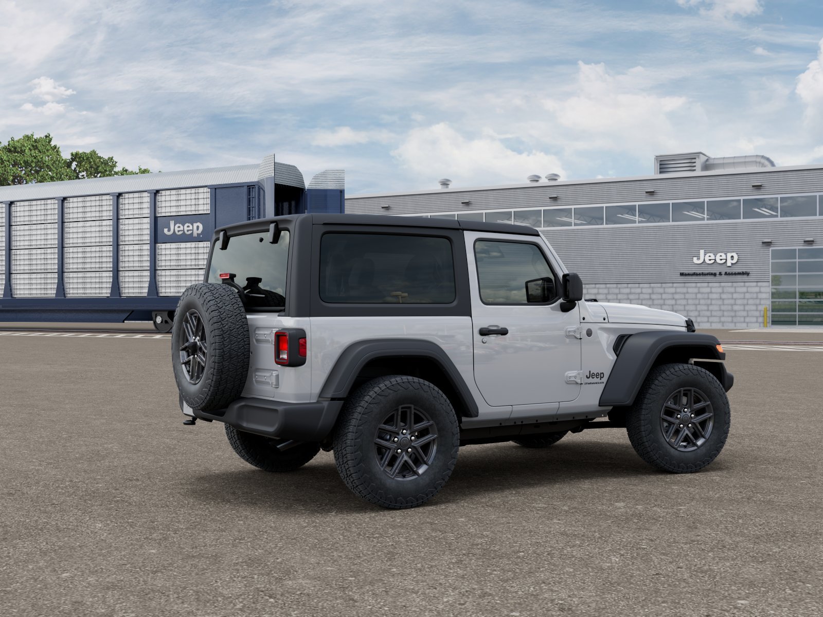 New 2026 Bright White Clear-Coat Exterior Paint Jeep Sport S image 2