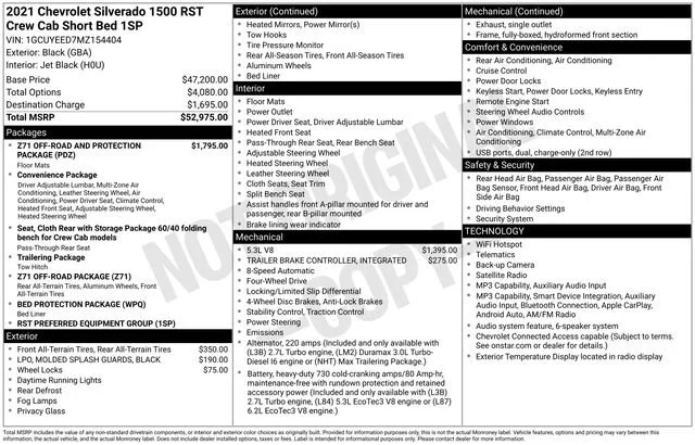 Used 2021 BLACK Chevrolet RST image 5