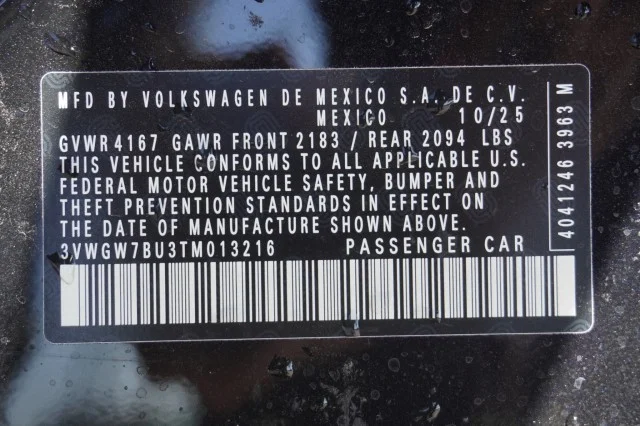 New 2026 Deep Black Pearl Volkswagen SEL image 36