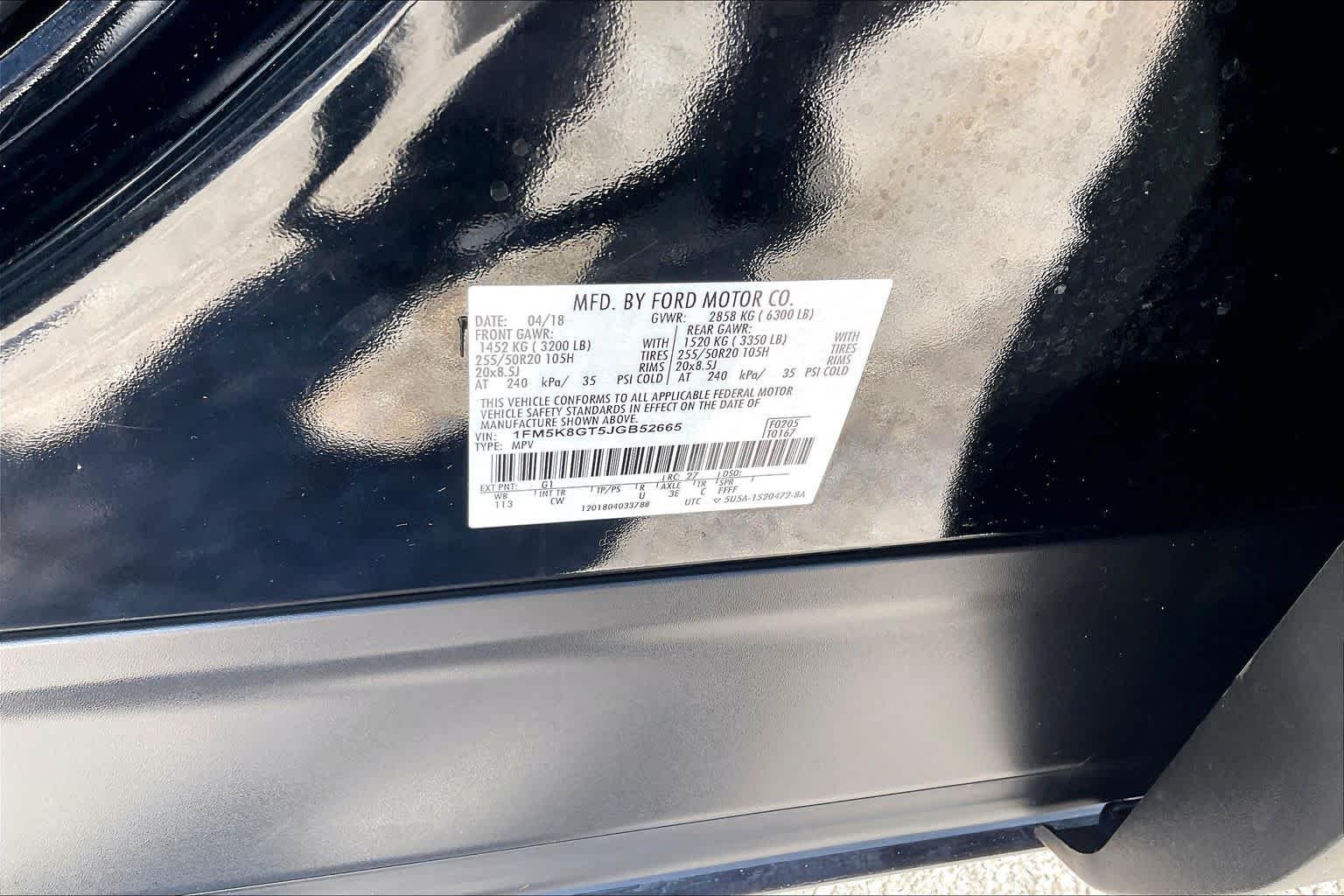 Used 2018 Shadow Black Ford Sport image 38