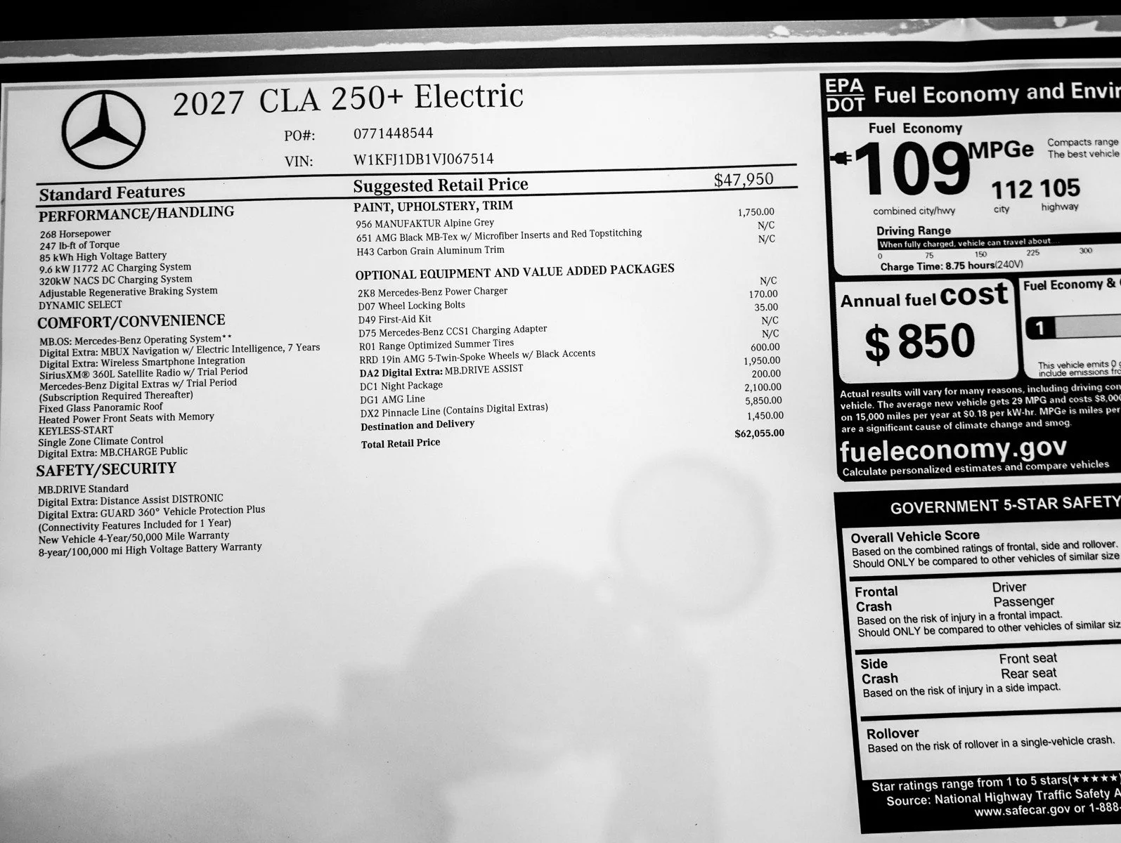 New 2027 Alpine Grey Mercedes-Benz CLA 250+ Electric image 24