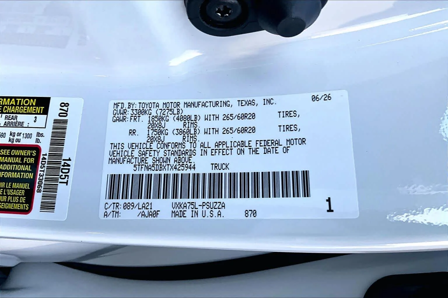 New 2026 Wind Chill Pearl Toyota Platinum image 18