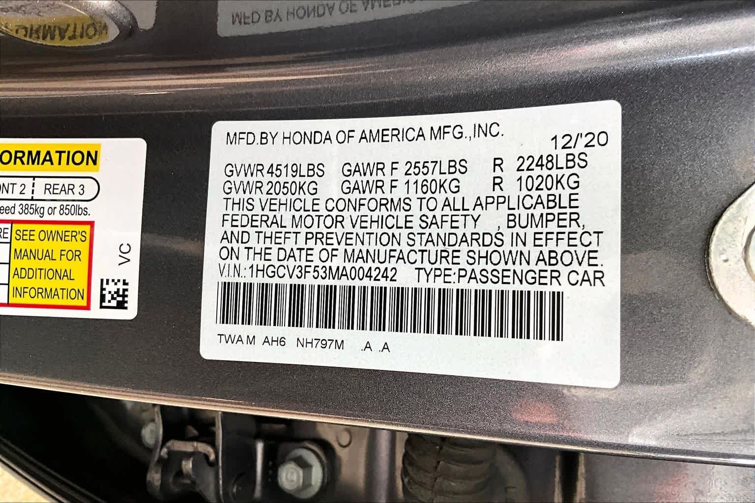 Used 2021 Modern Steel Metallic Honda EX-L image 35