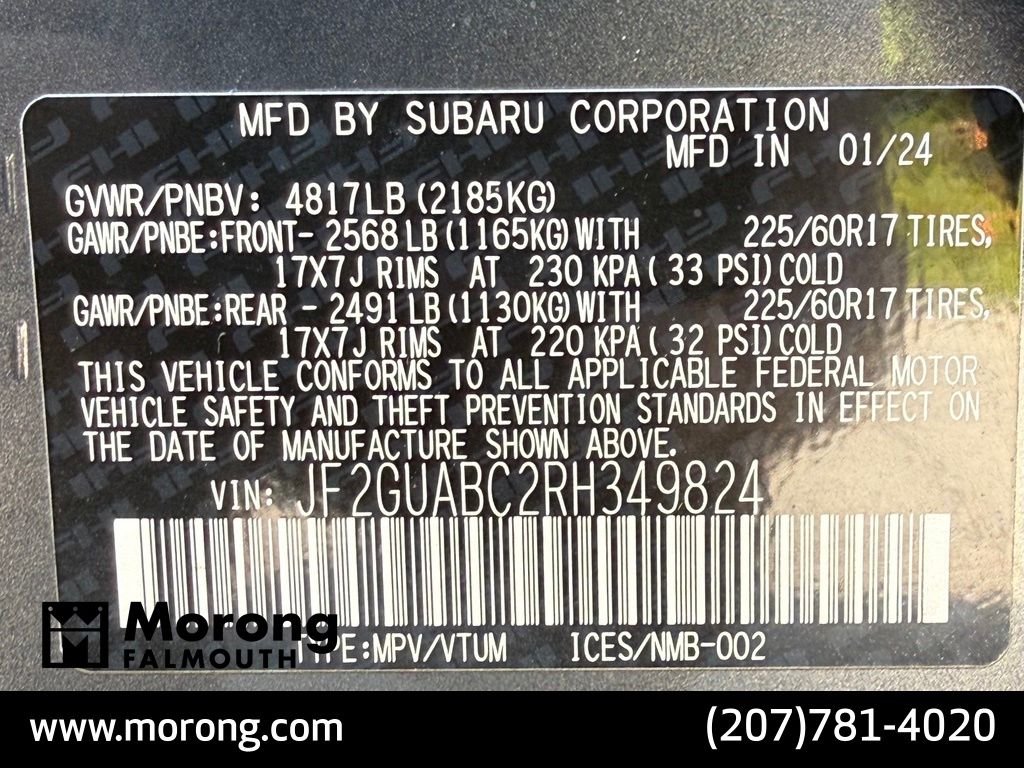 Used 2024 Gray Subaru Base image 46
