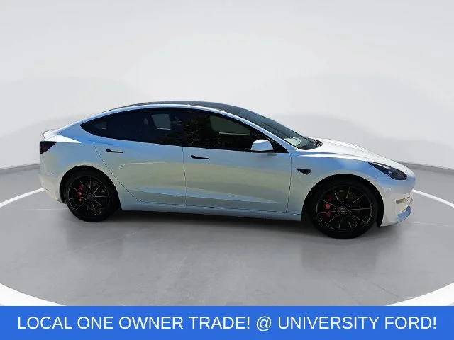 Used 2022 White Tesla Performance image 2